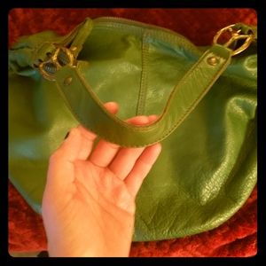 Lucky brand green peace leather hobo bag NWOT